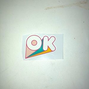 “ok” 3D sticker